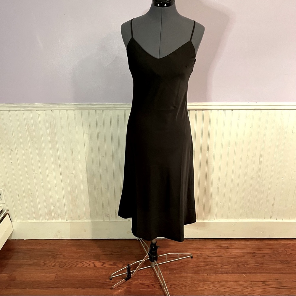 SATIN SLIP MIDI DRESS